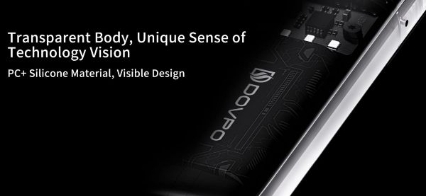 dovpo limpid kit pod mod con design trasparente