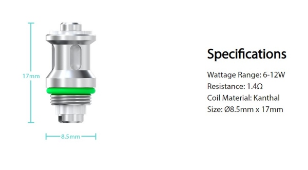 caratteristiche tecniche resistenze eleaf gs air 1.4 ohm