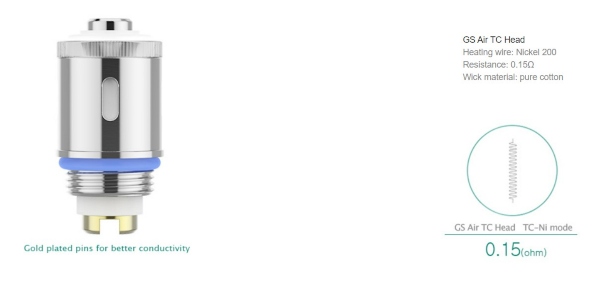 caratteristiche tecniche resistenze gs air 0.15 tc eleaf