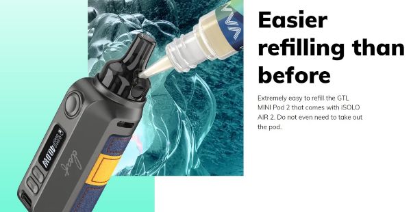 top-fill refill GTL Mini 2 pod cartridge eleaf
