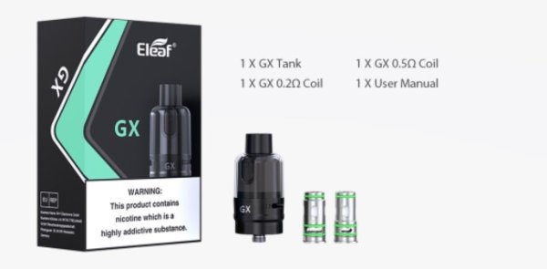 contenuto confezione gx pod tank eleaf