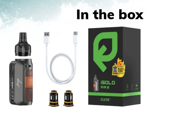 contenuto della confezione isolo air 2 eleaf
