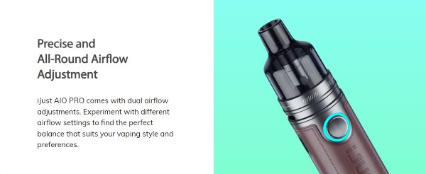 eleaf ijust aio pro sigaretta elettronica con ariosità di tiro regolabile