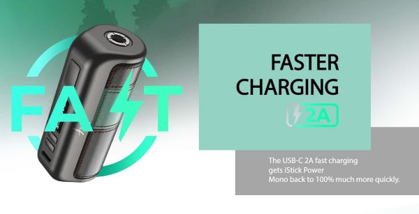 eleaf istick power mono box mod with usb-c 2a charging port