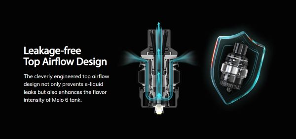 eleaf melo 6 atomizzatore con regolazione dell'aria superiore
