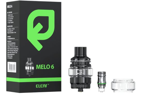 eleaf melo 6 atomizer package contents