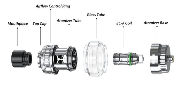 eleaf melo 6 componenti atomizzatore