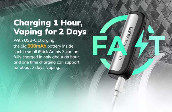iStick Amnis 3 Eleaf Box Mod Fast Charge