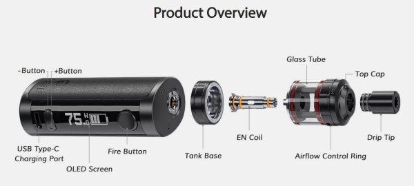 istick i75 en air kit eleaf componenti sigaretta elettronica
