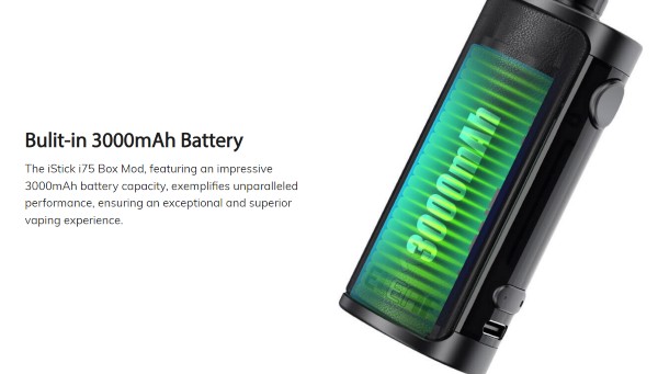 istick i75 en air kit eleaf sigaretta elettronica con batteria integrata 3000 mah