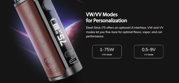 istick i75 en air kit eleaf sigaretta elettronica regolabile 75w