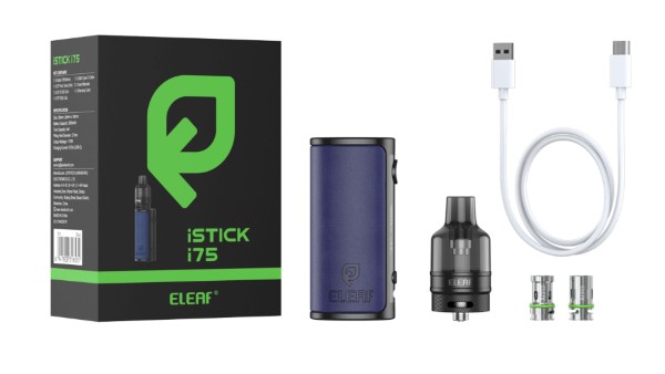 istick i75 ep pod tank kit eleaf kit contenuto della confezione