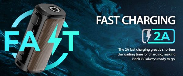 istick i80 eleaf box mod with fast charging 2a
