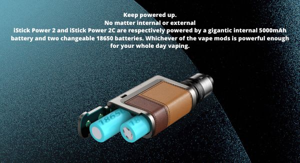 istick power 2C eleaf kit electronic cigarette dual battery 18650