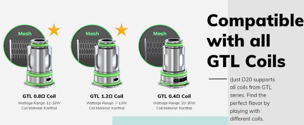 resistenze compatibili con kit eleaf iJust D20
