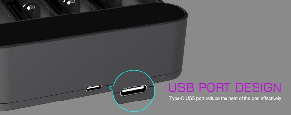 efest slim k4 battery charger 18650 usb c