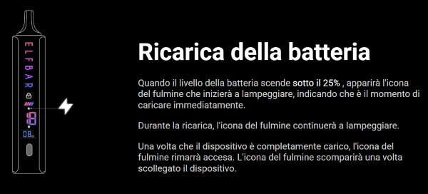 elfa master elfbar sigaretta elettronica con batteria ricaricabile