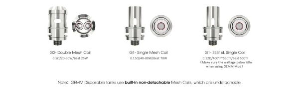 gemm freemax atomizzatore usa e getta con coil integrata 0.12 0.15 0.2 0.5 ohm
