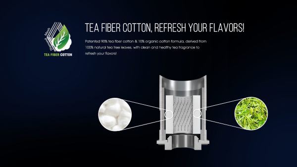 gemm freemax disposable atomizer with tea fiber and cotton wicking material