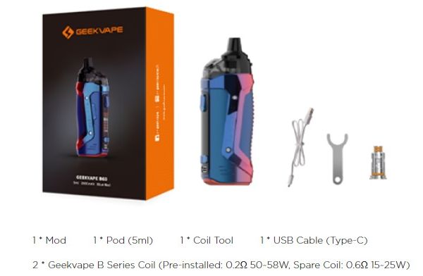 geekvape b60 kit aegis boost 2 package contents