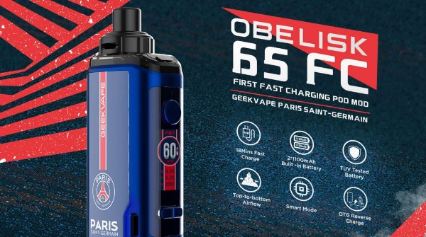 geekvape obelisk 65 FC kit paris saint germaine edition