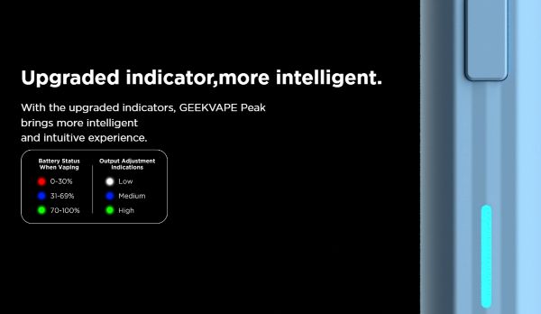 geekvape peak sigaretta elettronica con 3 livelli di potenza