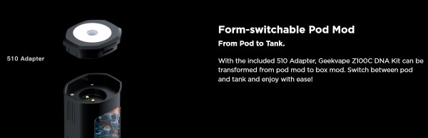Z100C DNA Kit Geekvape Pod Mod | Svapoebasta