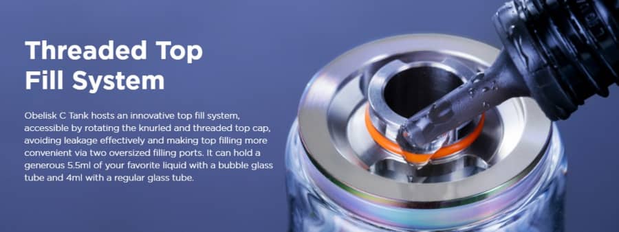 refillable head atomizer obelisk cerberus tank geekvape