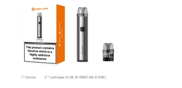 Geekvape wenax h1 e-cigarette package contents
