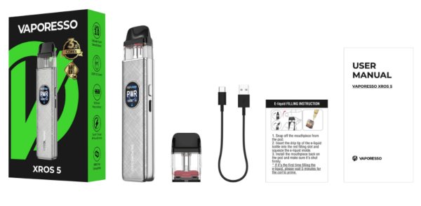 sigaretta elettronica xros 5 vaporesso contenuto della confezione