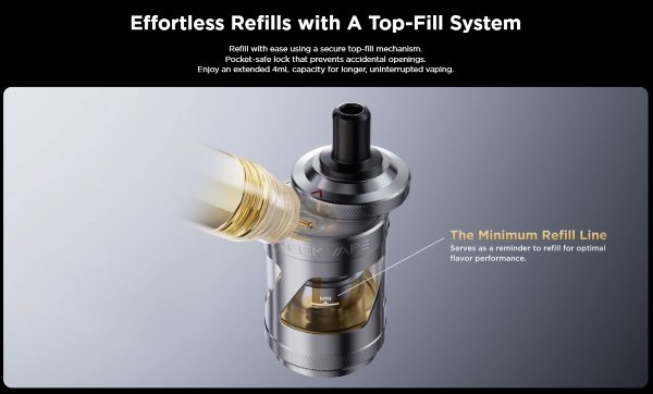 z nano mtl geekvape atomizzatore con sistema di refill dall'alto