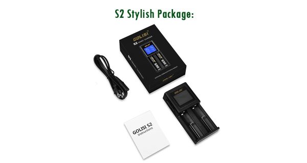 Golisi S2 LCD Battery Charger package contents