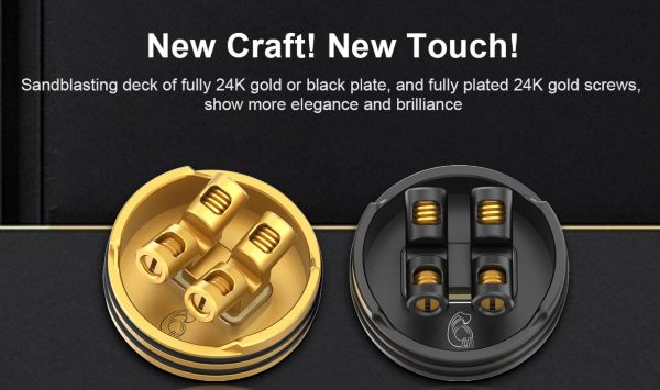 Dead Rabbit 3 RDA 6 anniversario atomizzatore hellvape con deck placcato oro 24k
