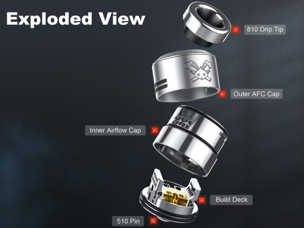 componenti atomizzatore dead rabbit 4 rda hellvape