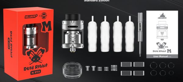 contents of the hellvape dead rabbit M RTA atomizer package