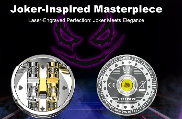 dead rabbit 3 RDA j joker edition hellvape atomizzatore single dual coil