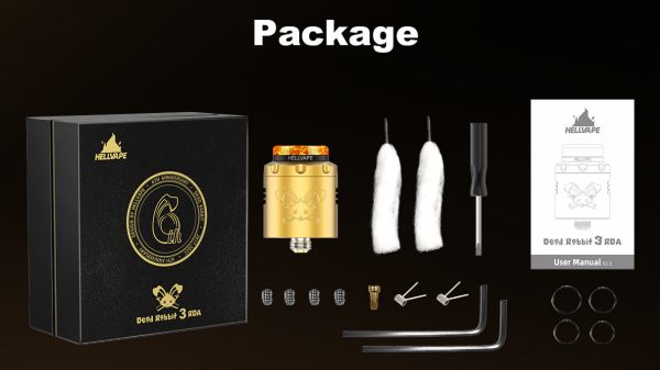 dead rabbit 3 rda 6 anniversario hellvape atomizzatore contenuto della confezione