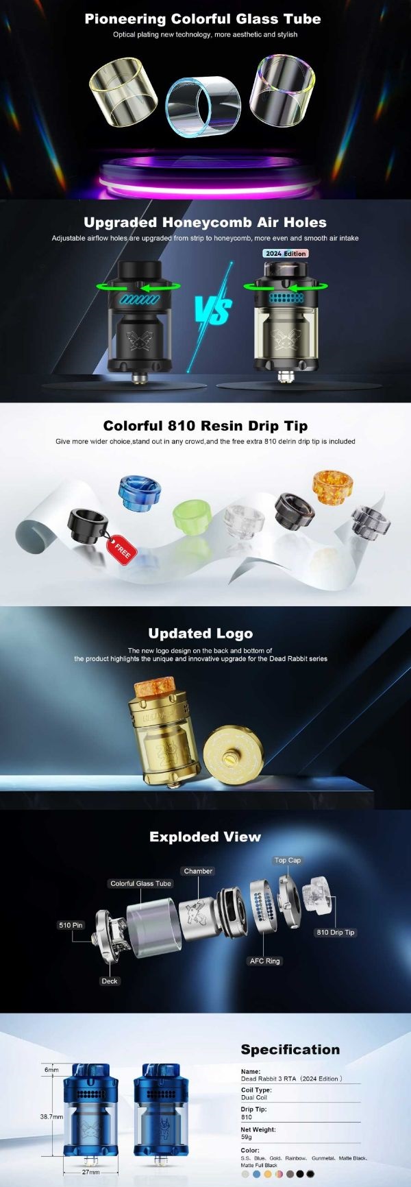 dead rabbit 3 rta 2024 edition atomizzatore hellvape caratteristiche tecniche