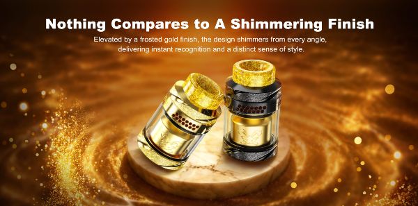 dead rabbit solo.2 rta hellvape atomizzatore con finiture e drip tip dorati