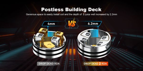 drop dead 2 hellvape atomizzatore con deck postless dual coil