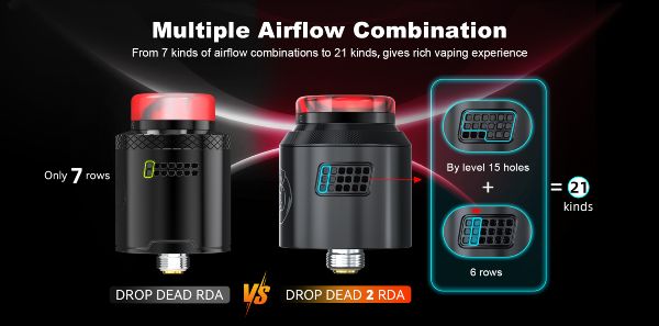 drop dead 2 hellvape atomizzatore con tiro regolabile