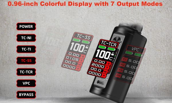 hell 200 box mod hellvape with power bypass tc tcr vaping modes