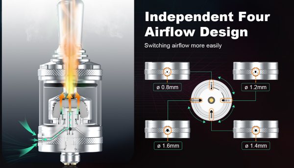 hellvape dead rabbit mtl rta atomizer with 4 airflow adjustments