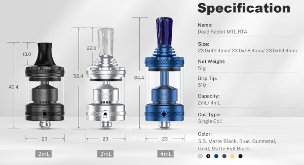 hellvape dead rabbit mtl rta technical features