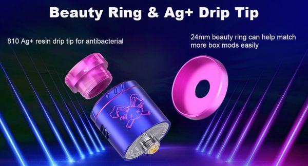hellvape dead rabbit solo rda anniversario atomizzatore con anello estetico 24mm