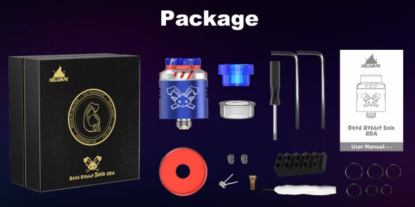 hellvape dead rabbit solo rda anniversario atomizzatore contenuto della confezione