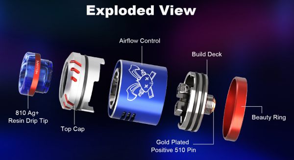 hellvape dead rabbit solo rda anniversario componenti atomizzatore