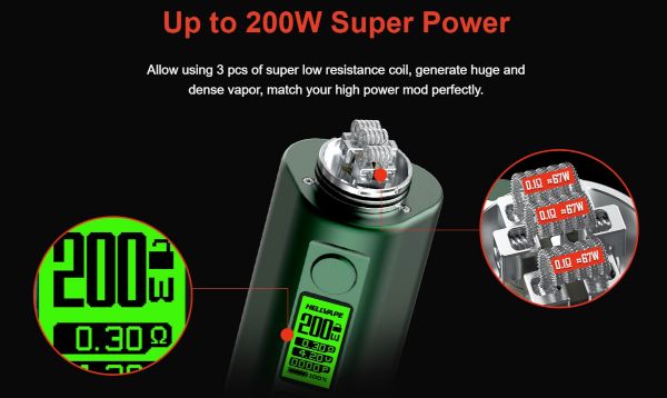 seri rda hellvape atomizzatore cloud chasing 200w