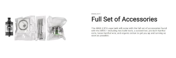 ares 2 atomizer package contents