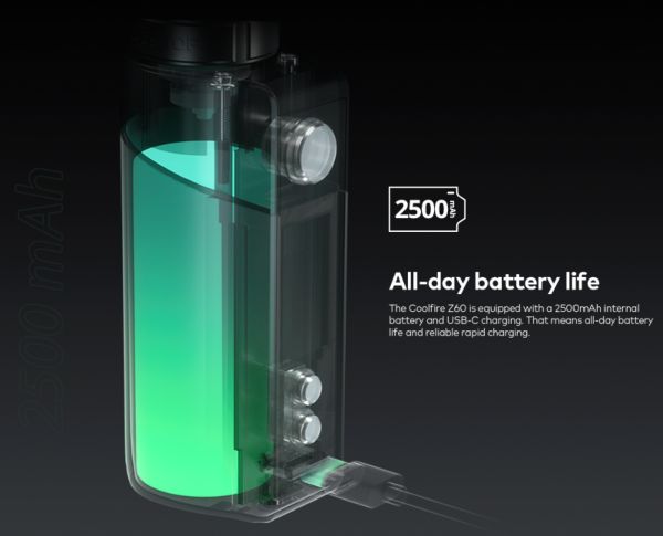 coolfire z60 innokin integrated 2500 mah battery e-cigarette
